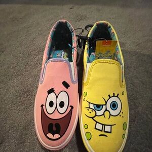 Nickelodeon SpongeBob SquarePants Pink and Yellow Slip-Ons